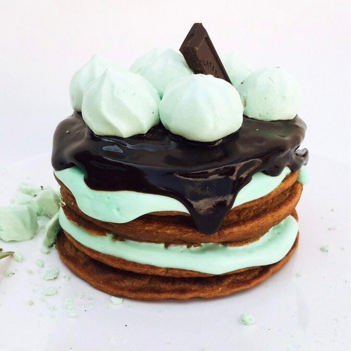 Choco mint pancakes