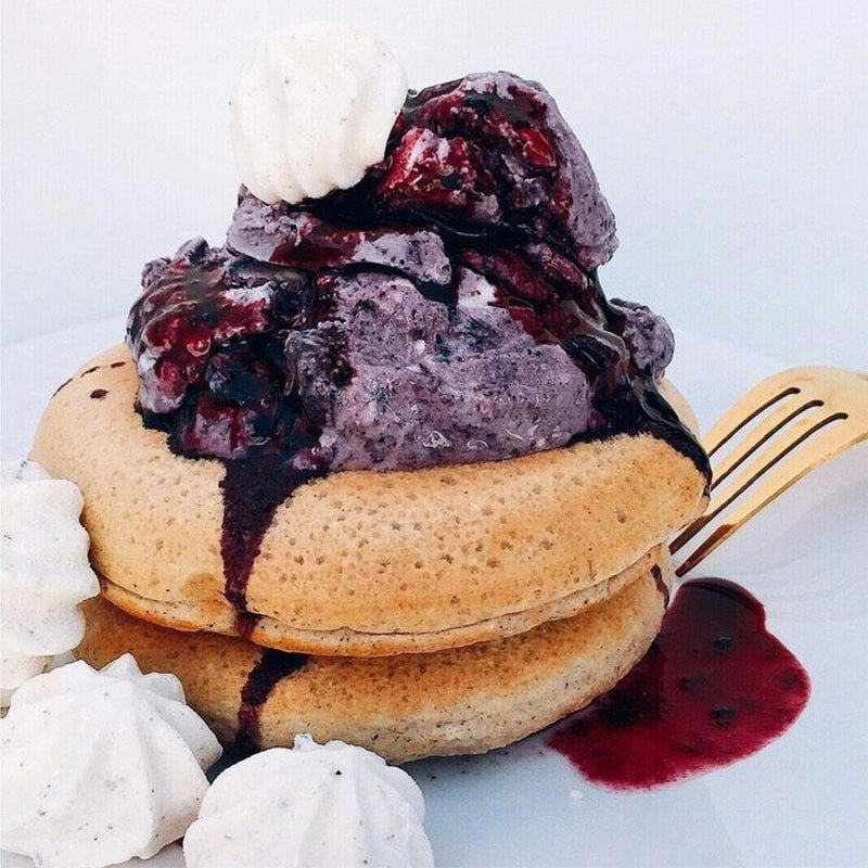 Blueberry & cheese pancakes