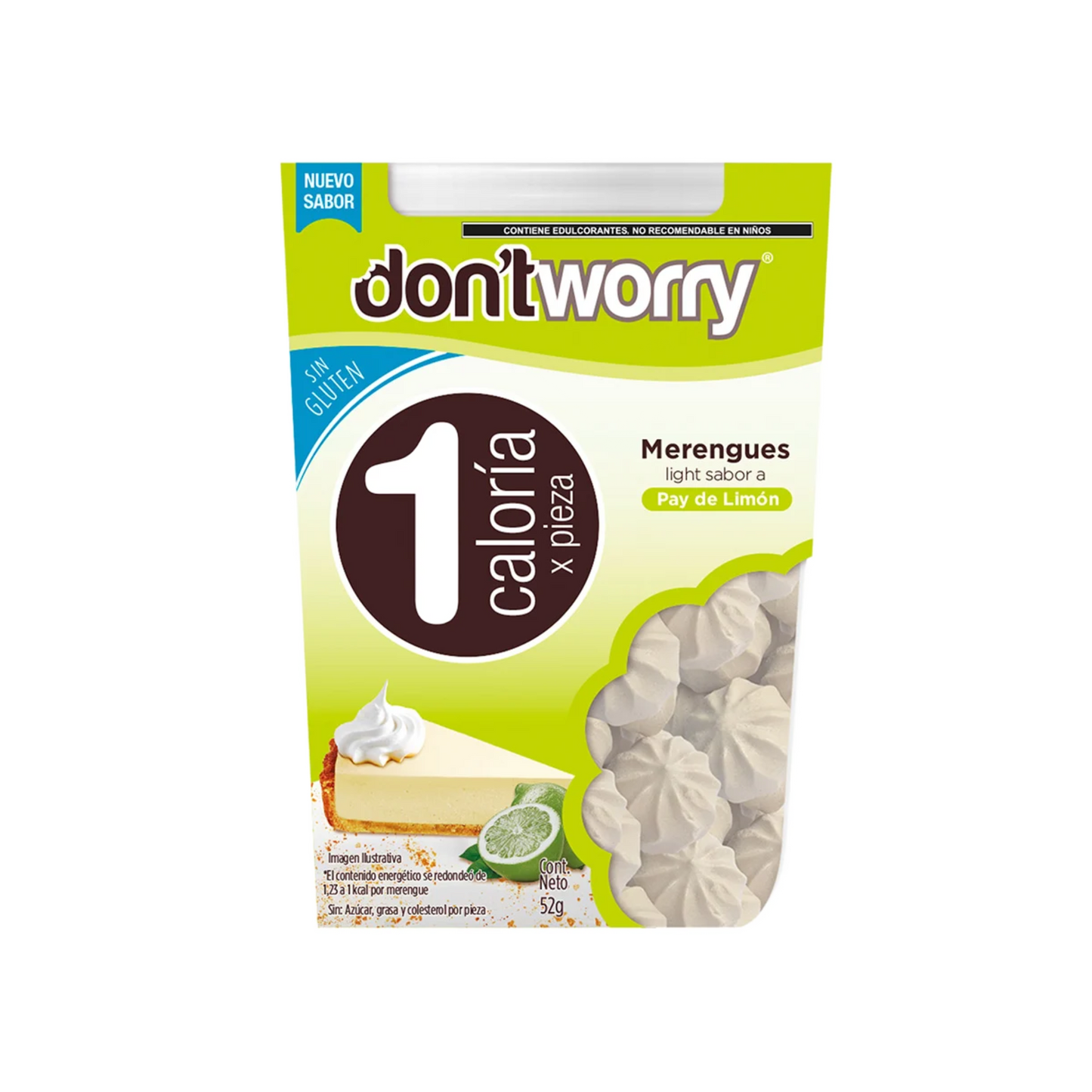 Merengues Light Don't Worry Pay de Limón 52g