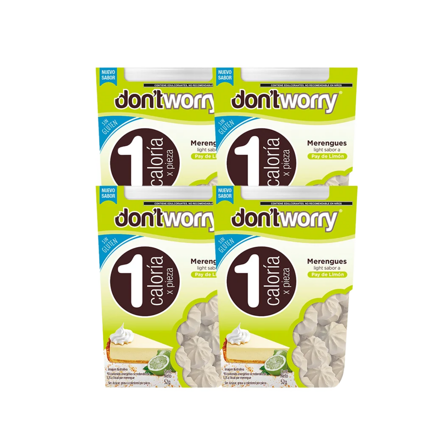 Merengues Light Dont Worry Pay de Limón 4 pack