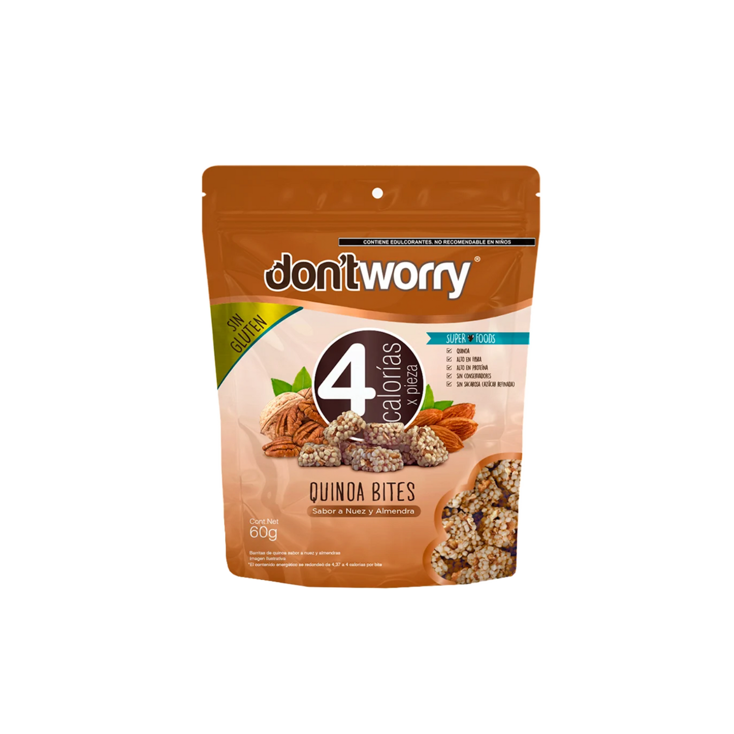 Quinoa Bites Don't Worry Nuez y Almendra 60g
