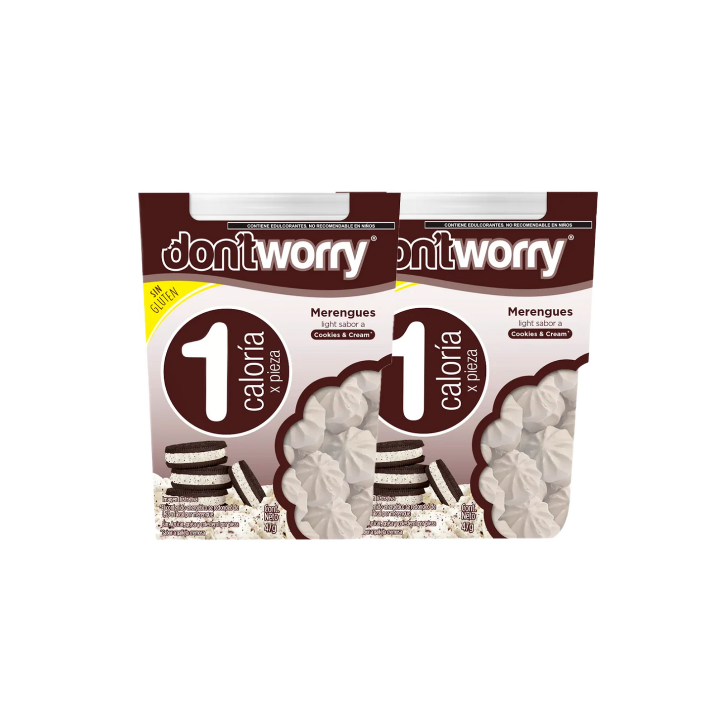 Merengues Light Dont Worry DUO Cookies & Cream