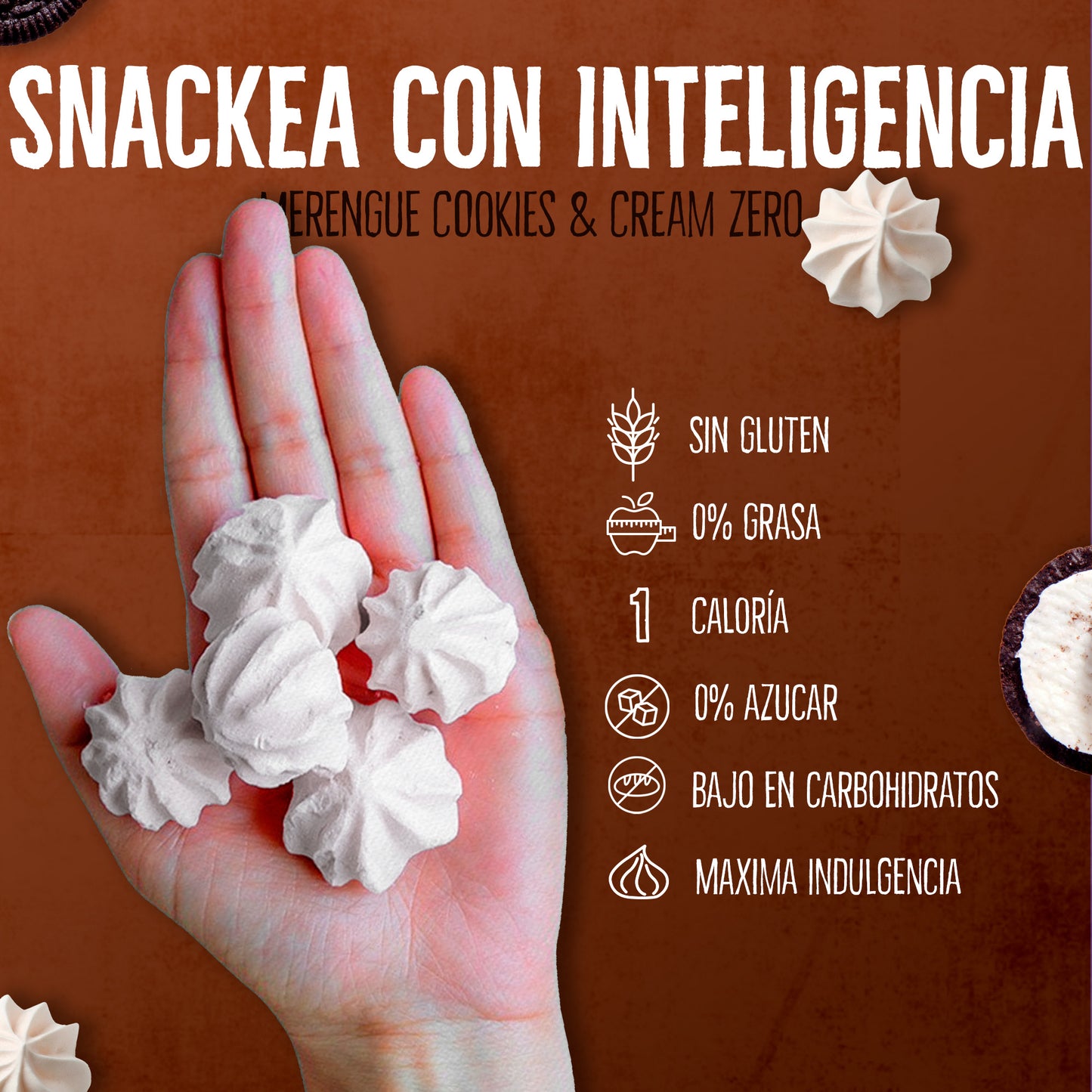 Merengues Sin Azúcar Cookies & Cream 51g