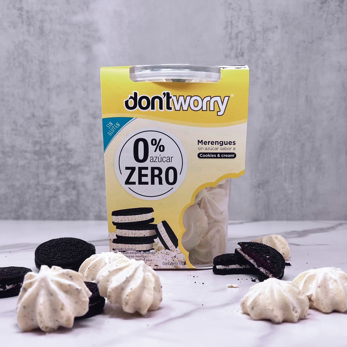 Merengues Sin Azúcar Cookies & Cream 51g