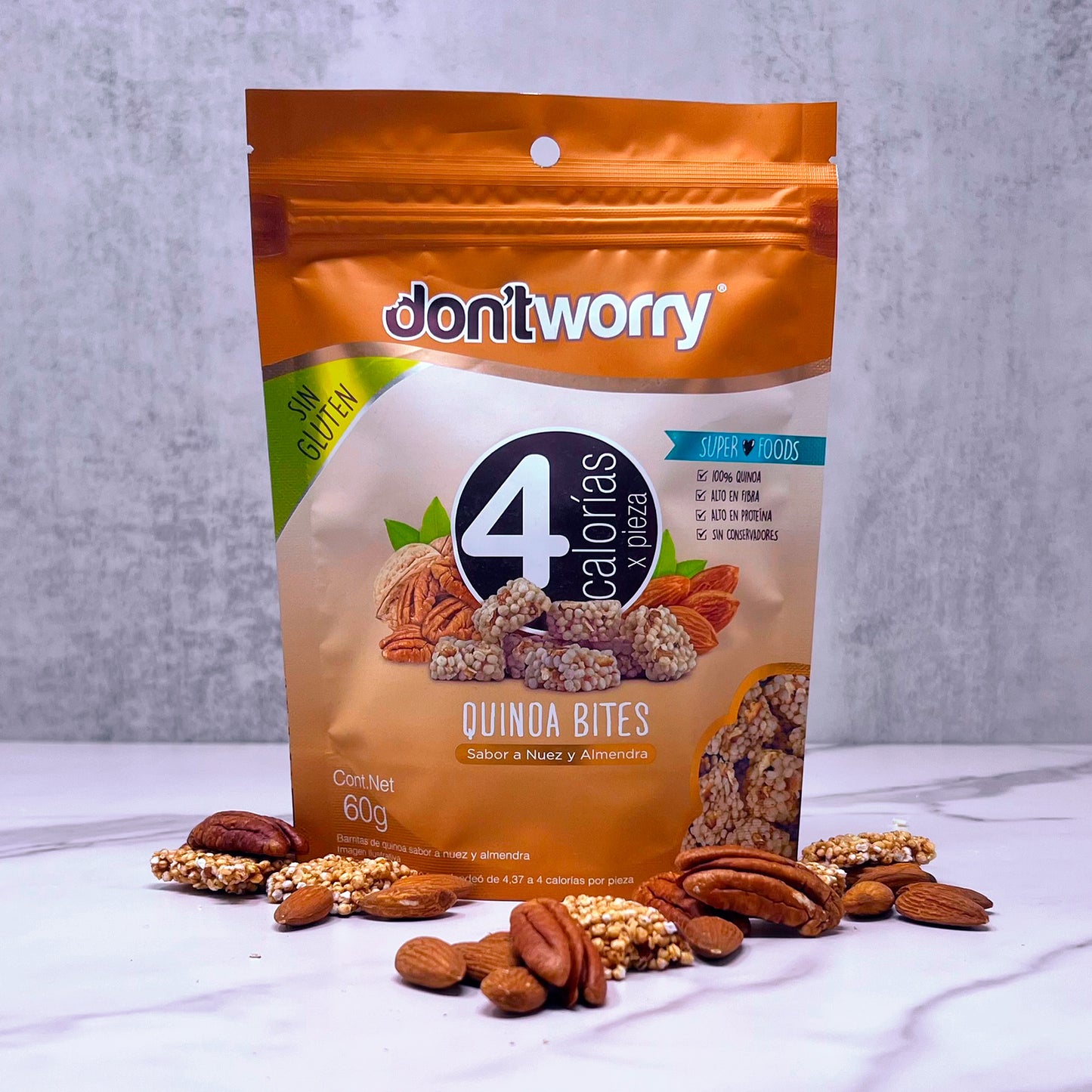 Quinoa Bites Dont Worry DUO Nuez y Almendra
