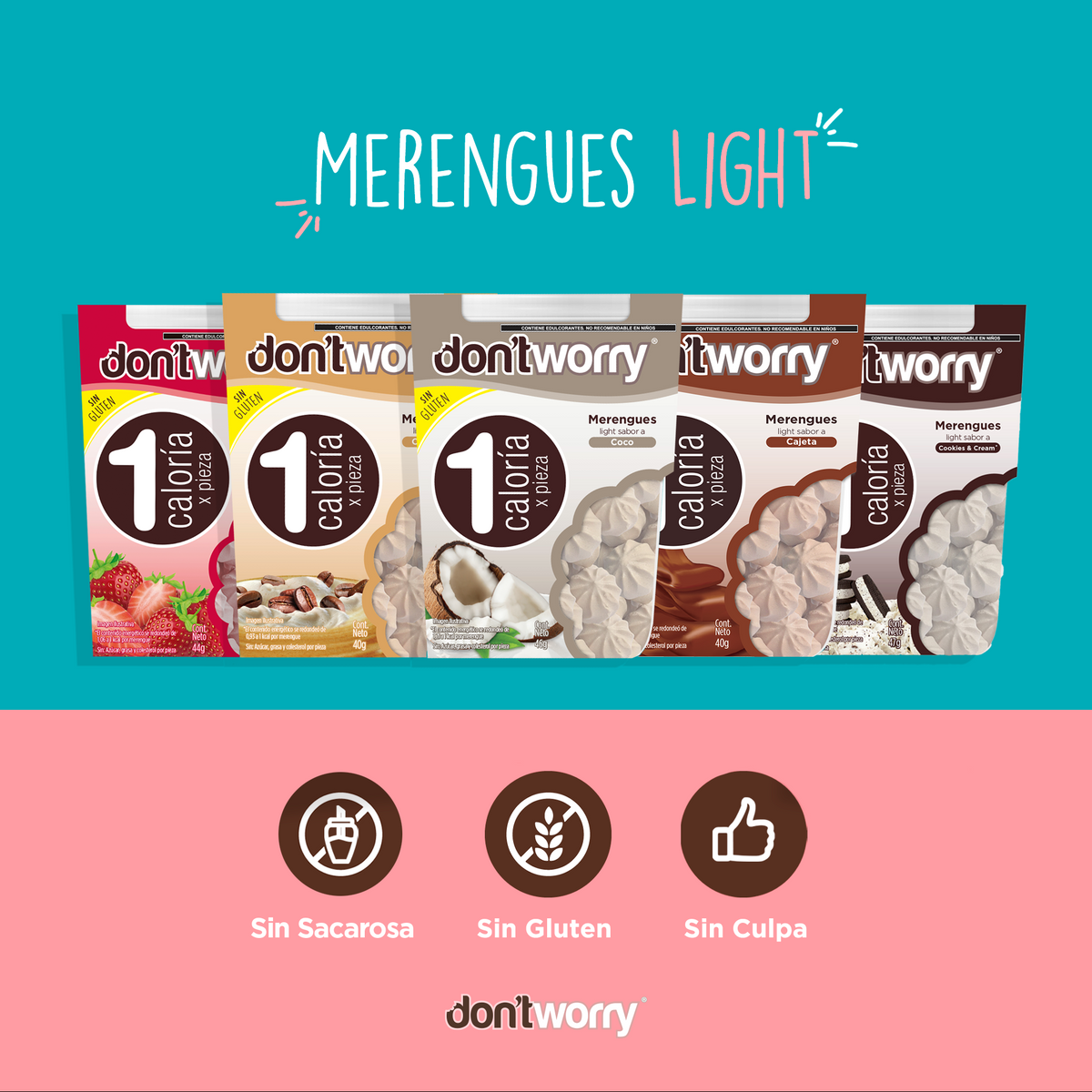 Merengue Light DUO Cookies & Cream y Cajeta