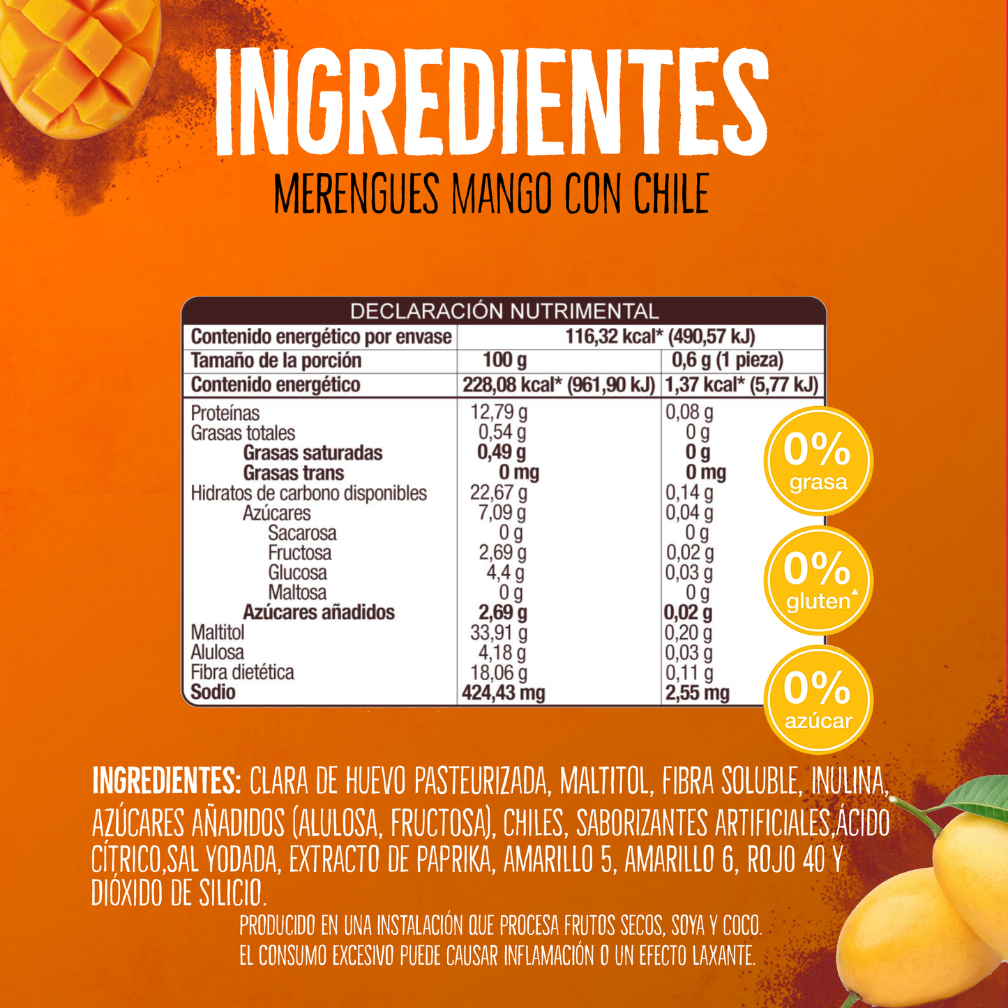 Merengues Light Don't Worry Mango con Chile 51g