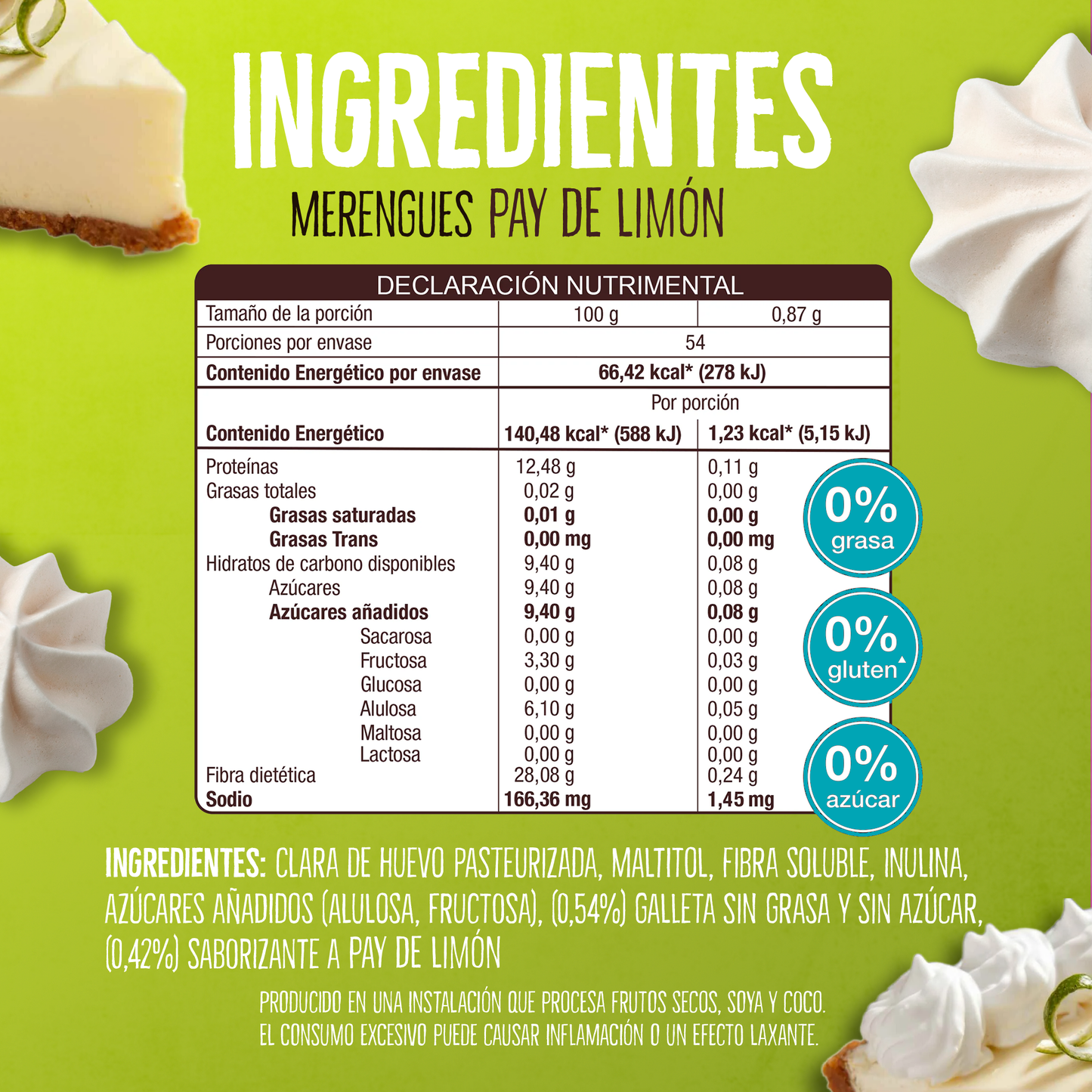 Merengues Light Don't Worry Pay de Limón 52g