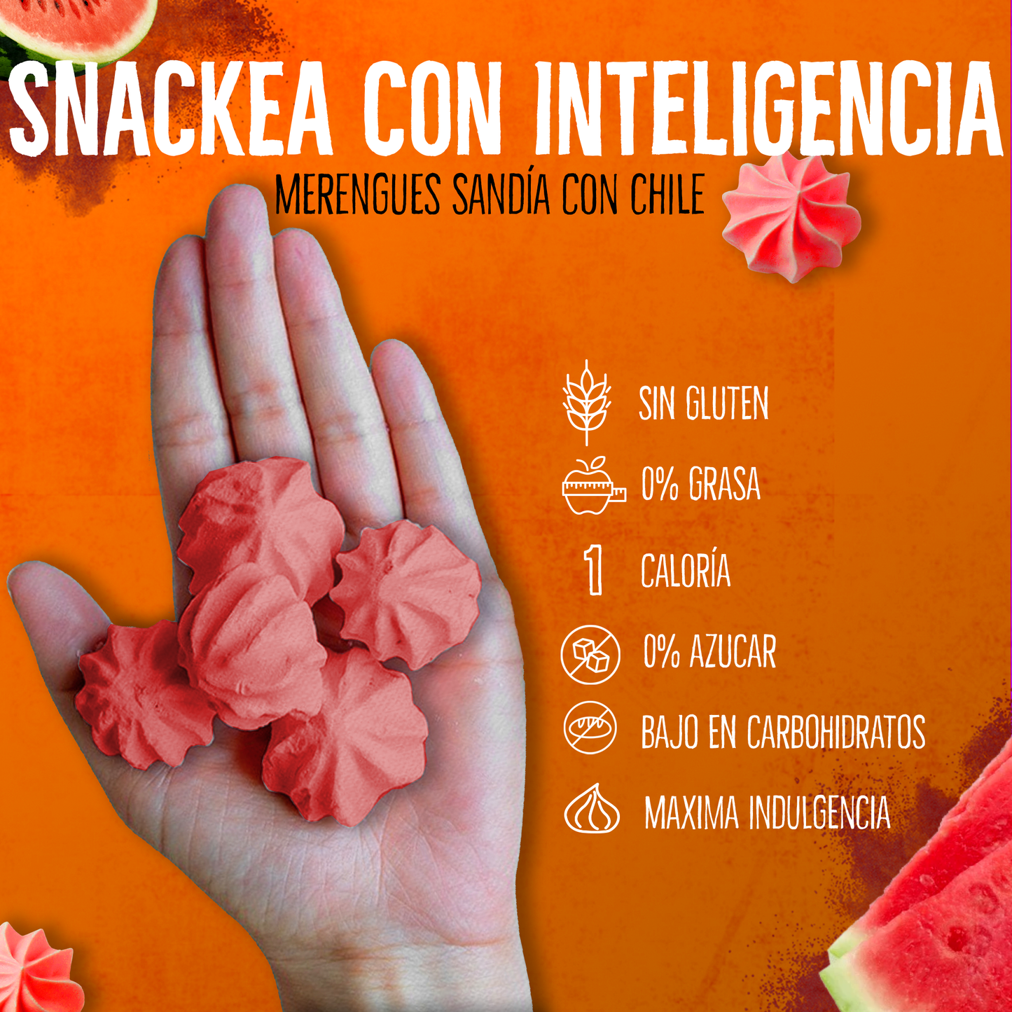 Merengues Light Don't Worry Sandía con Chile 48g