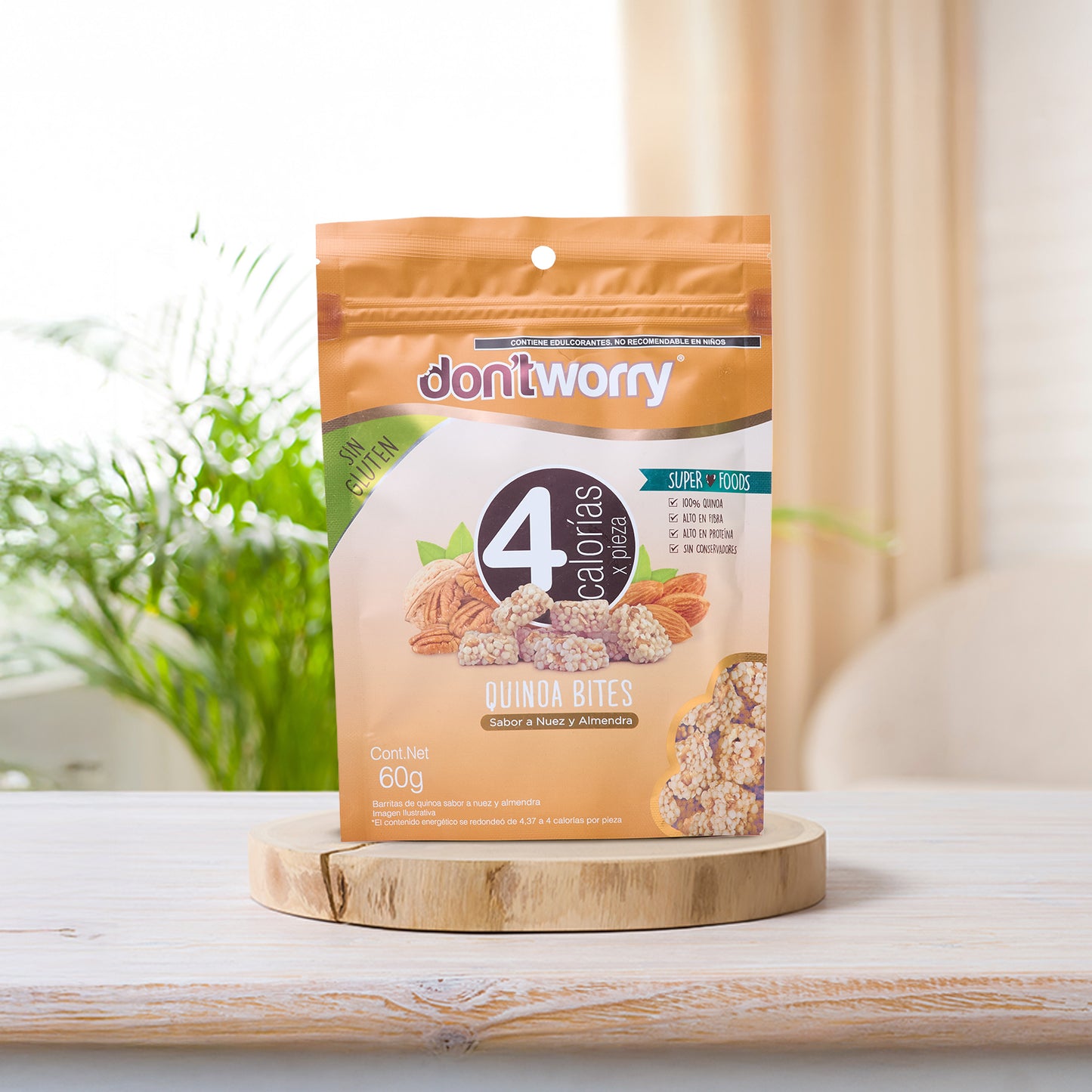 Quinoa Bites Don't Worry Nuez y Almendra 60g