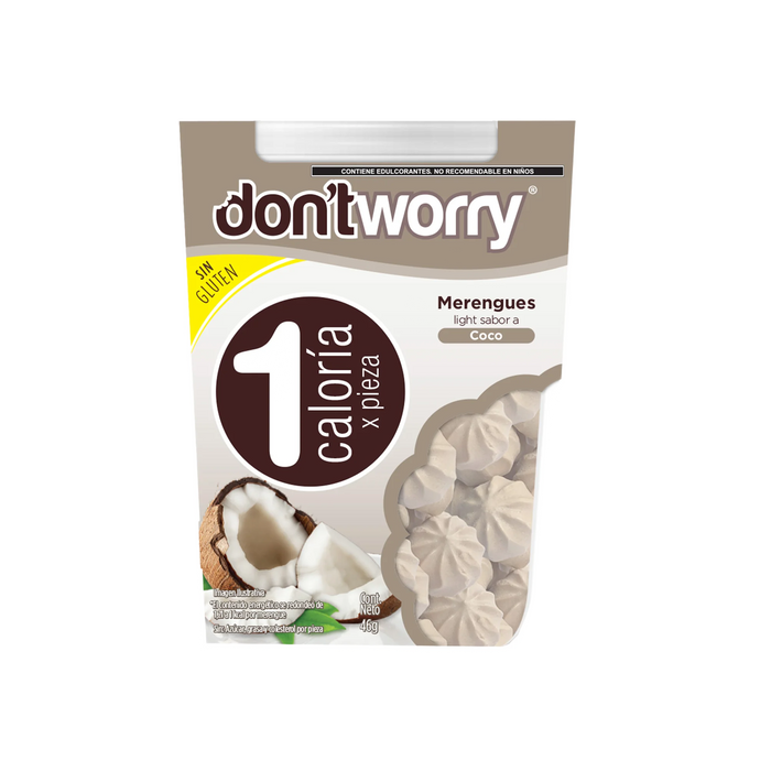 Merengues Light Don't Worry Coco 46g