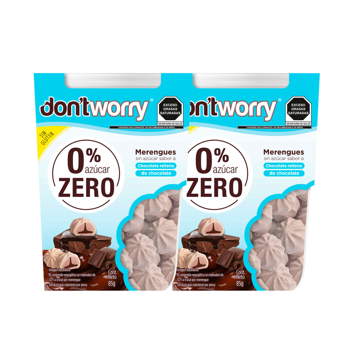 Merengues Sin Azucar Dont Worry DUO Chocolate Relleno