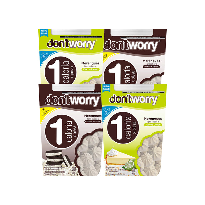 Merengues Light Dont Worry Pay de Limón & Cookies 4 pack