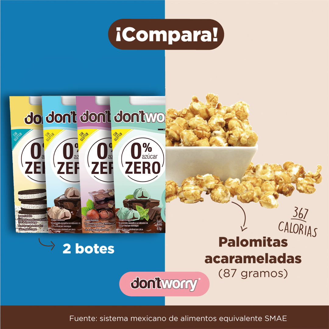 Merengue Sin Azucar Dont Worry Chocolate Avellana Menta Cookies 6pk