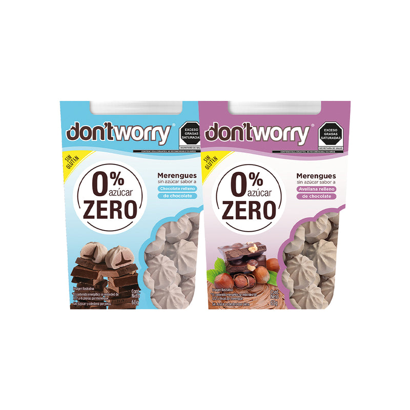 Merengues Sin Azucar Dont Worry Chocolate Y Avellana 2 Pack