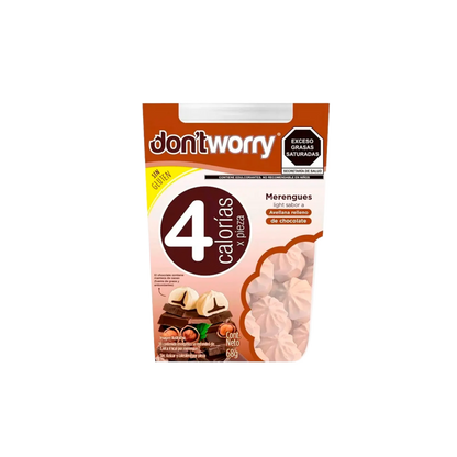 Merengues Light Don't Worry Avellana con chocolate 68g
