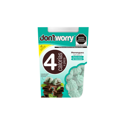 Merengues Light Don't Worry Menta relleno con Chocolate 68g