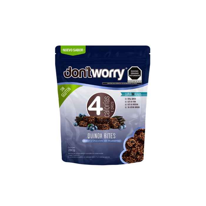 Quinoa Bites Don´t Worry Chocolate con Blueberries 280g