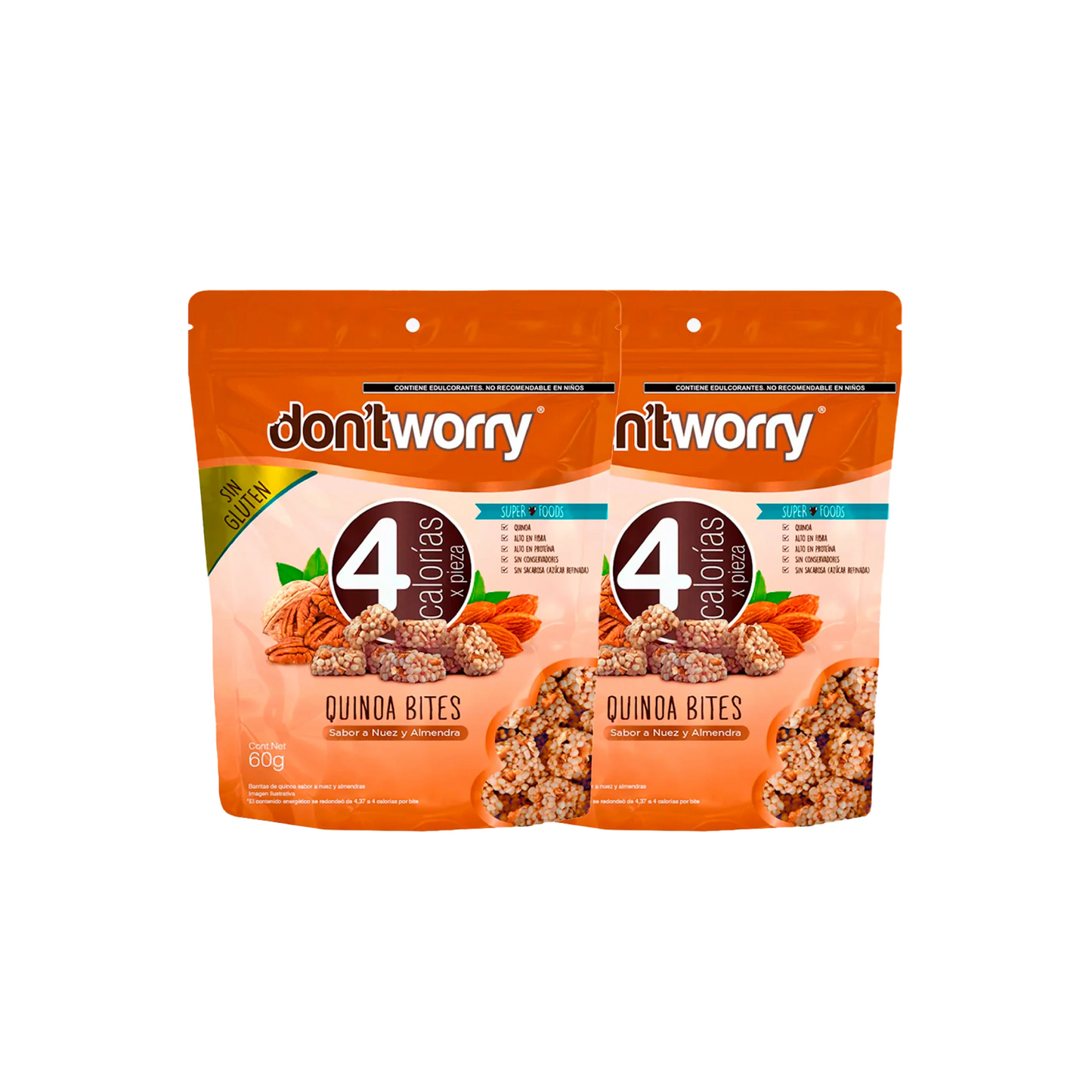Quinoa Bites Dont Worry DUO Nuez y Almendra