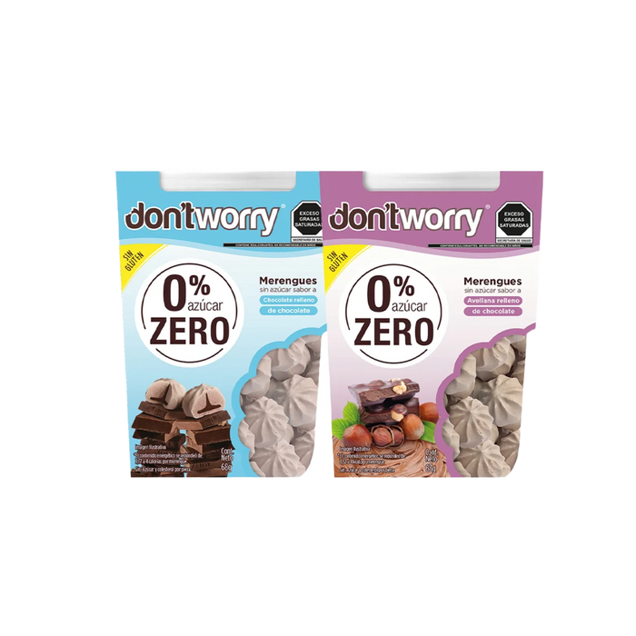 Merengues Sin Azucar Dont Worry Chocolate Y Avellana 2 Pack