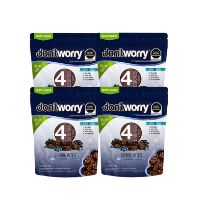 Quinoa Bites Dont Worry Chocolate con Blueberries 4 pack