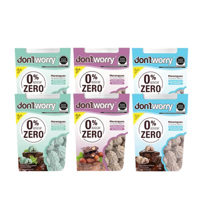Merengues Sin Azucar Dont Worry Chocolate Avellana Menta 6pk