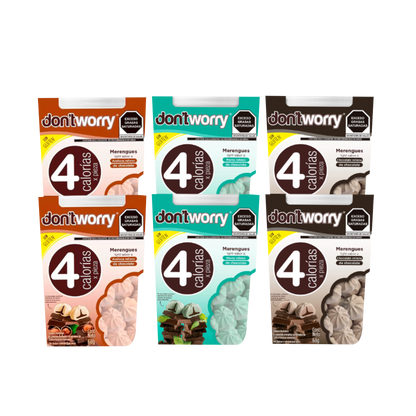 Merengues Light Dont Worry Chocolate Avellana Menta 6pk