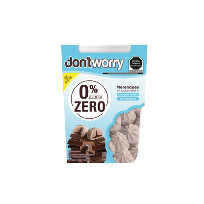 Merengues Sin Azúcar Don't Worry Chocolate relleno con Chocolate 68g