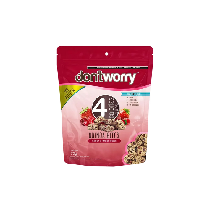 Quinoa Bites Don't Worry Frutos Rojos 70g