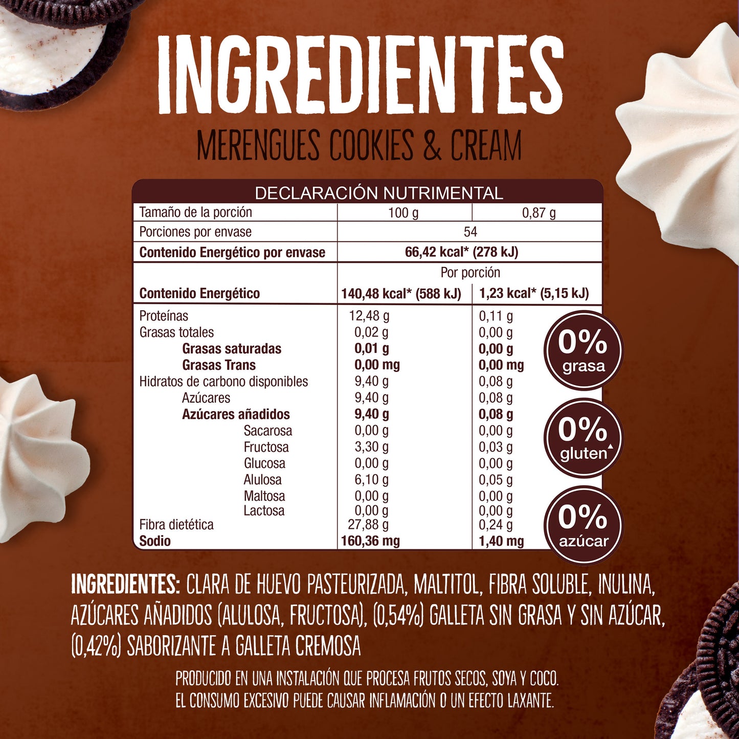 Merengues Light Don't Worry Cookies & Cream 47g