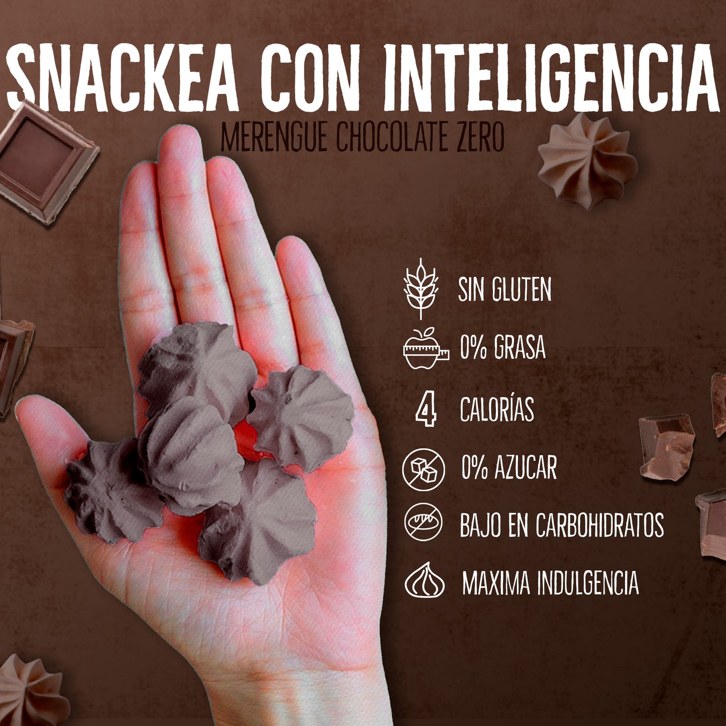 Merengues - Dont Worry - Menta Chocolate - 4 Pack - 0%azúcar