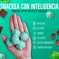 Merengues Light Don't Worry Menta relleno con Chocolate 68g