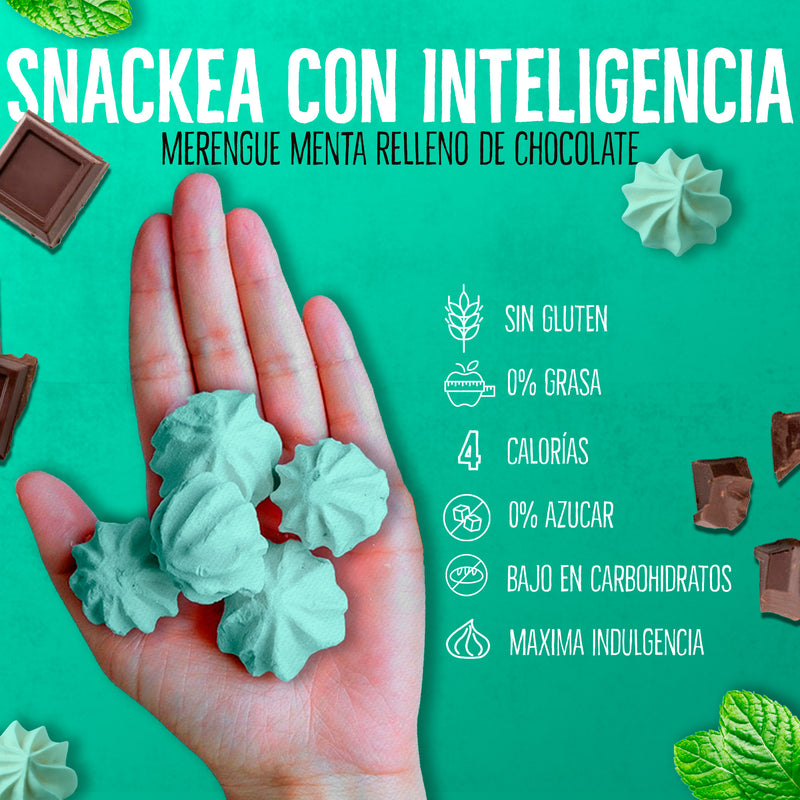 Merengues Light Don't Worry Menta relleno con Chocolate 68g