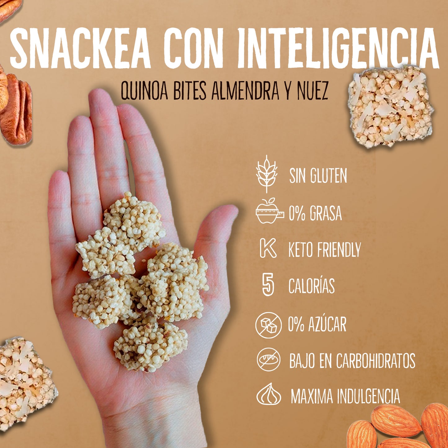 Quinoa Bites Dont Worry DUO Nuez y Almendra