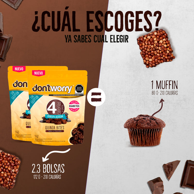 Quinoa Bites Don't Worry Chocolate 74g