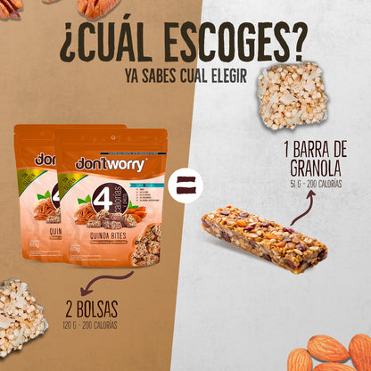 Quinoa Bites Dont Worry DUO Nuez y Almendra