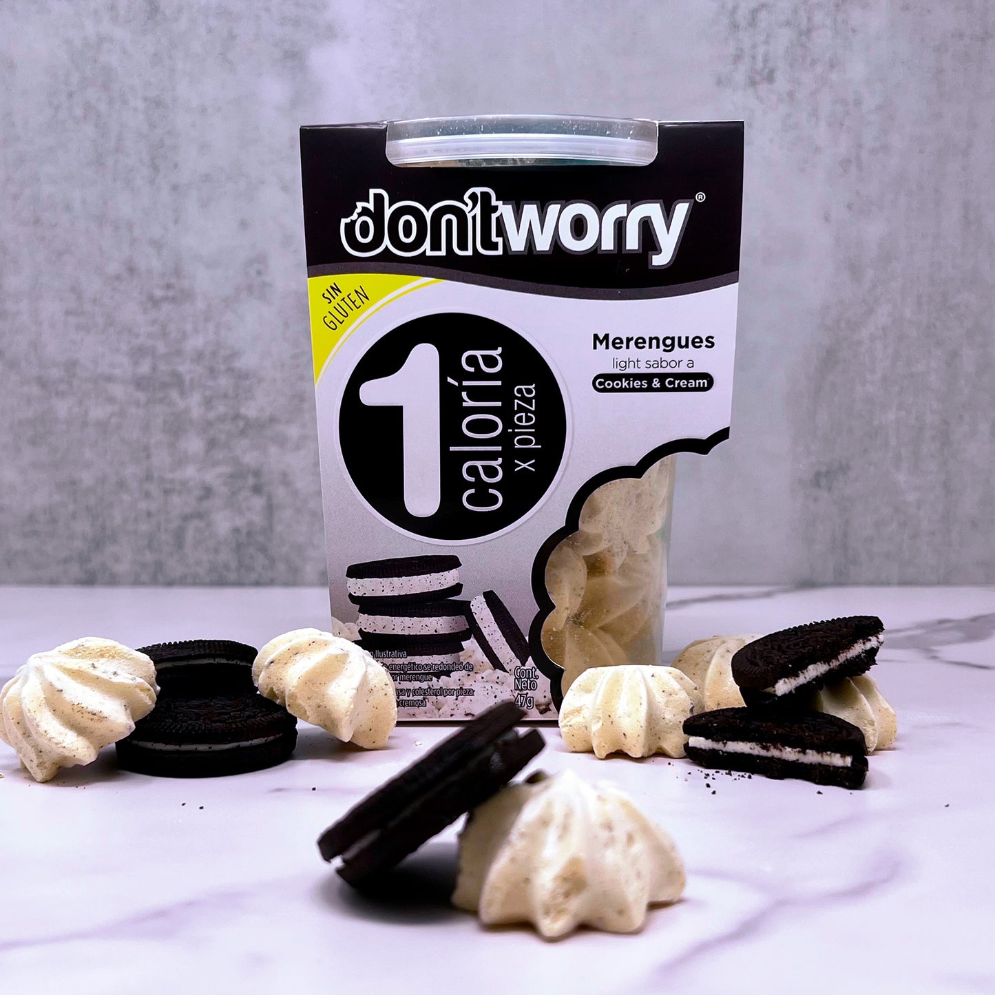 Merengues Light Don't Worry Cookies & Cream 47g