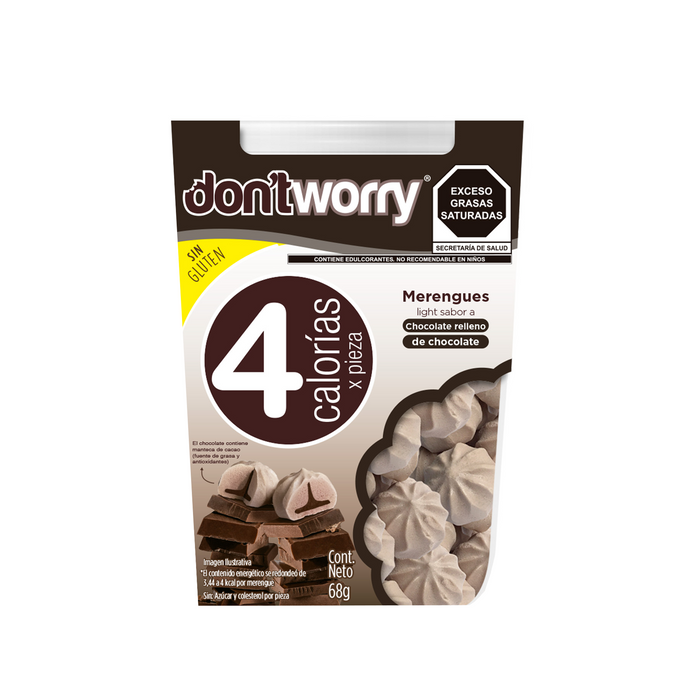 Merengue Don't Worry Chocolate Relleno 68g