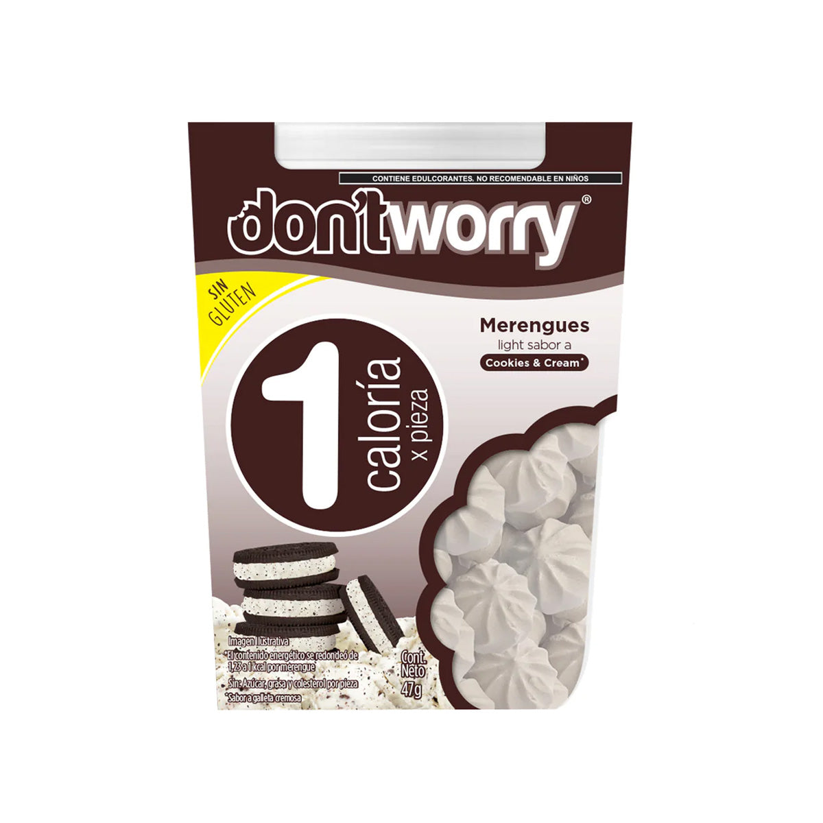 Merengues Light Don't Worry Cookies & Cream 43g