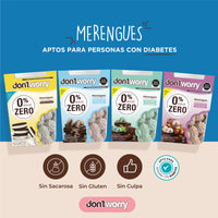 Merengues Sin Azúcar Don't Worry Chocolate relleno con Chocolate 85g