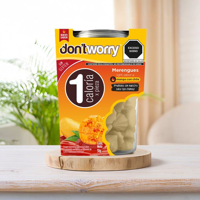 Merengues Light Don't Worry Mango con Chile 51g