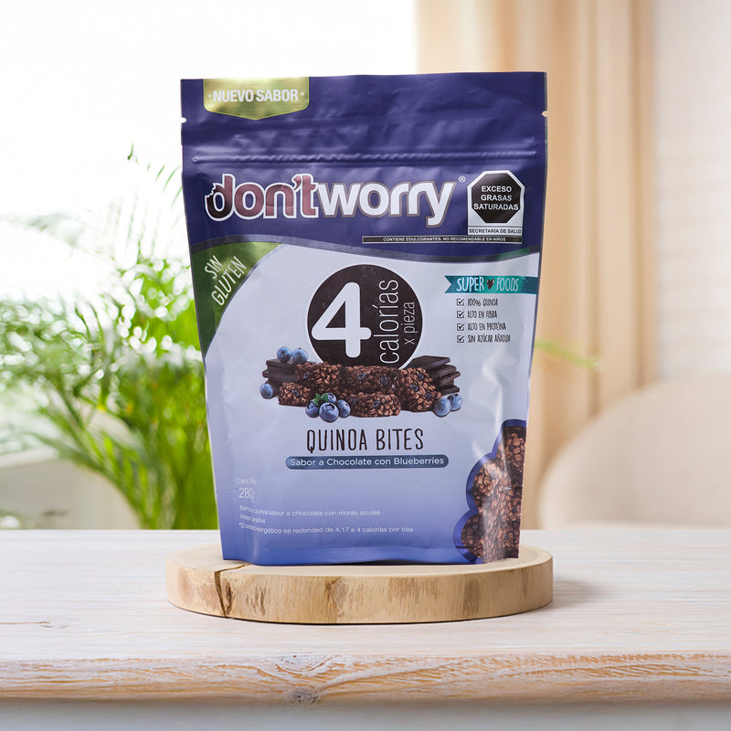 Quinoa Bites Don´t Worry Chocolate con Blueberries 280g