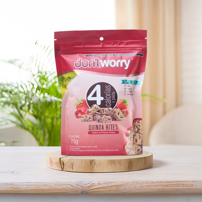 Quinoa Bites Don't Worry Frutos Rojos 70g