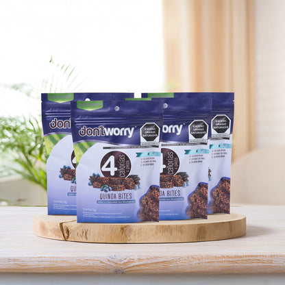 Quinoa Bites Dont Worry Chocolate con Blueberries 4 pack
