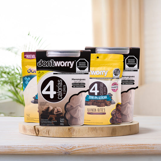 Merengues Light y Quinoa Bites Dont Worry Chocolate 4 pack