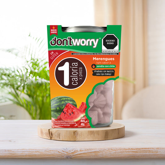 Merengues Light Don't Worry Sandía con Chile 48g