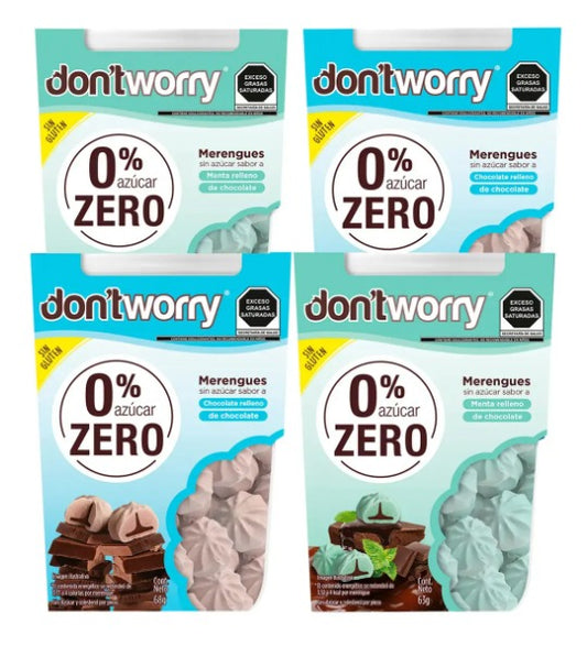 Merengues - Dont Worry - Menta Chocolate - 4 Pack - 0%azúcar
